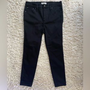 Madewell black high rise skinny jeans